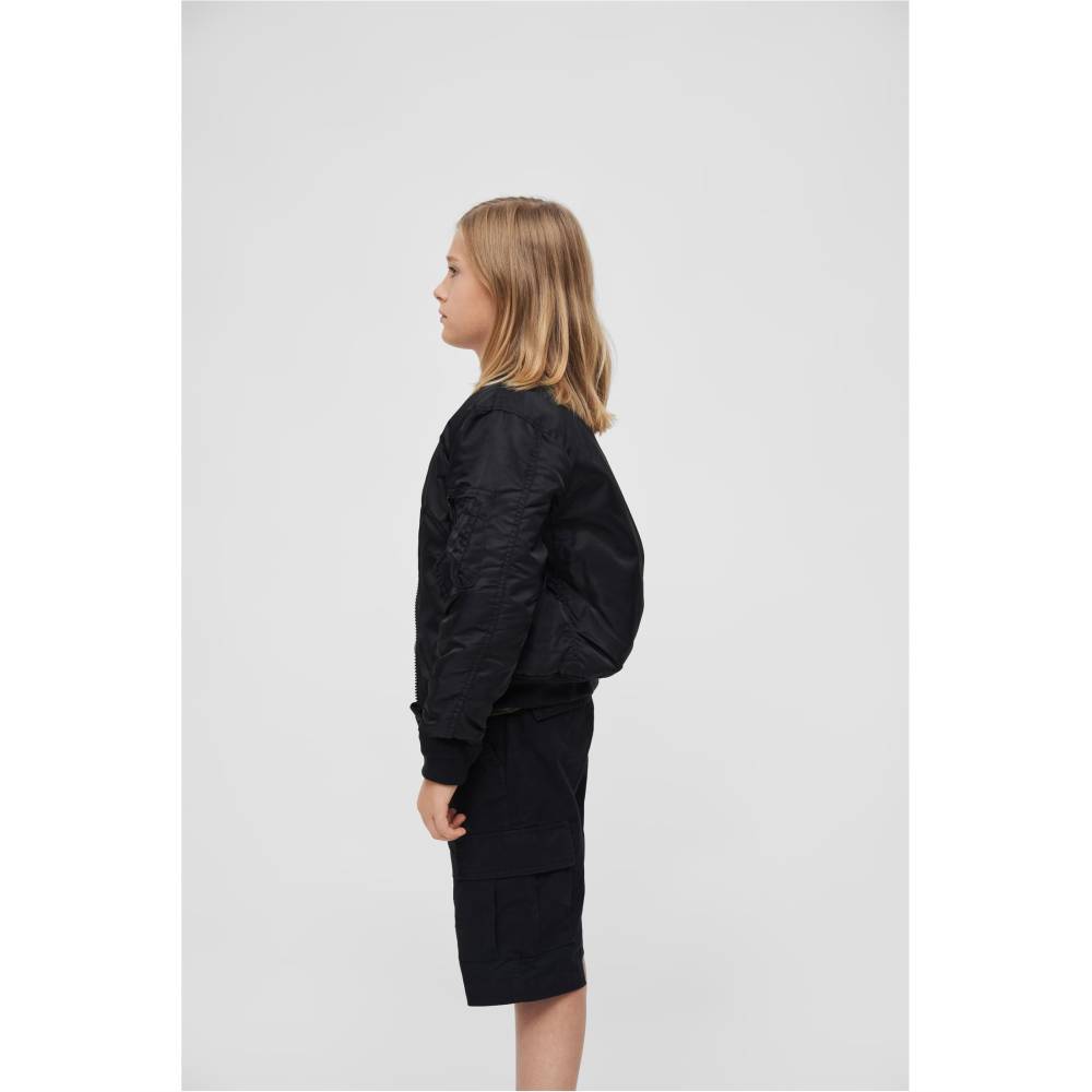 Brandit - MA1 Blouson aviateur pour enfants - Noir